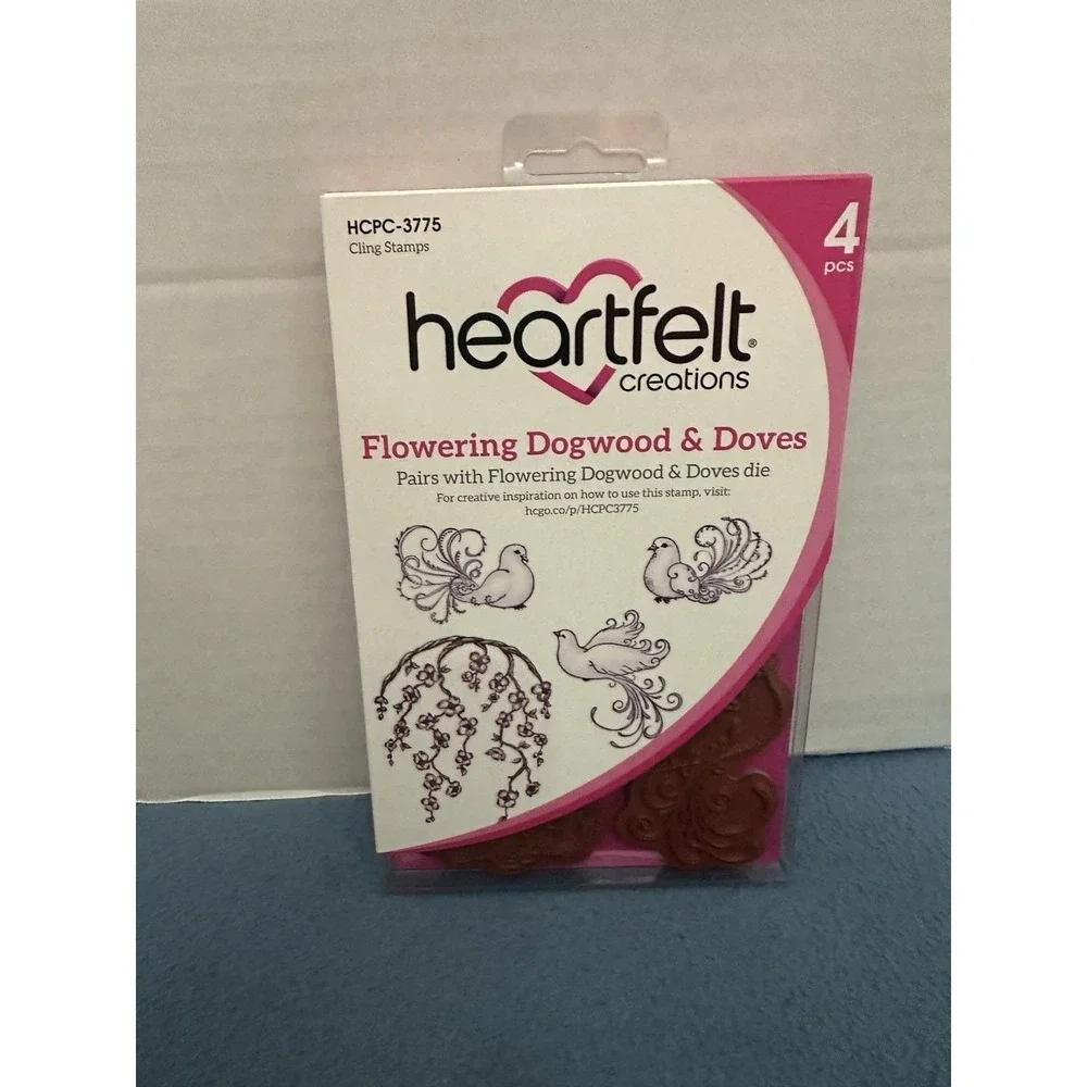 Heartfelt Creations Flowering Dogwood & Doves Dies & Cling Stamps Set‎